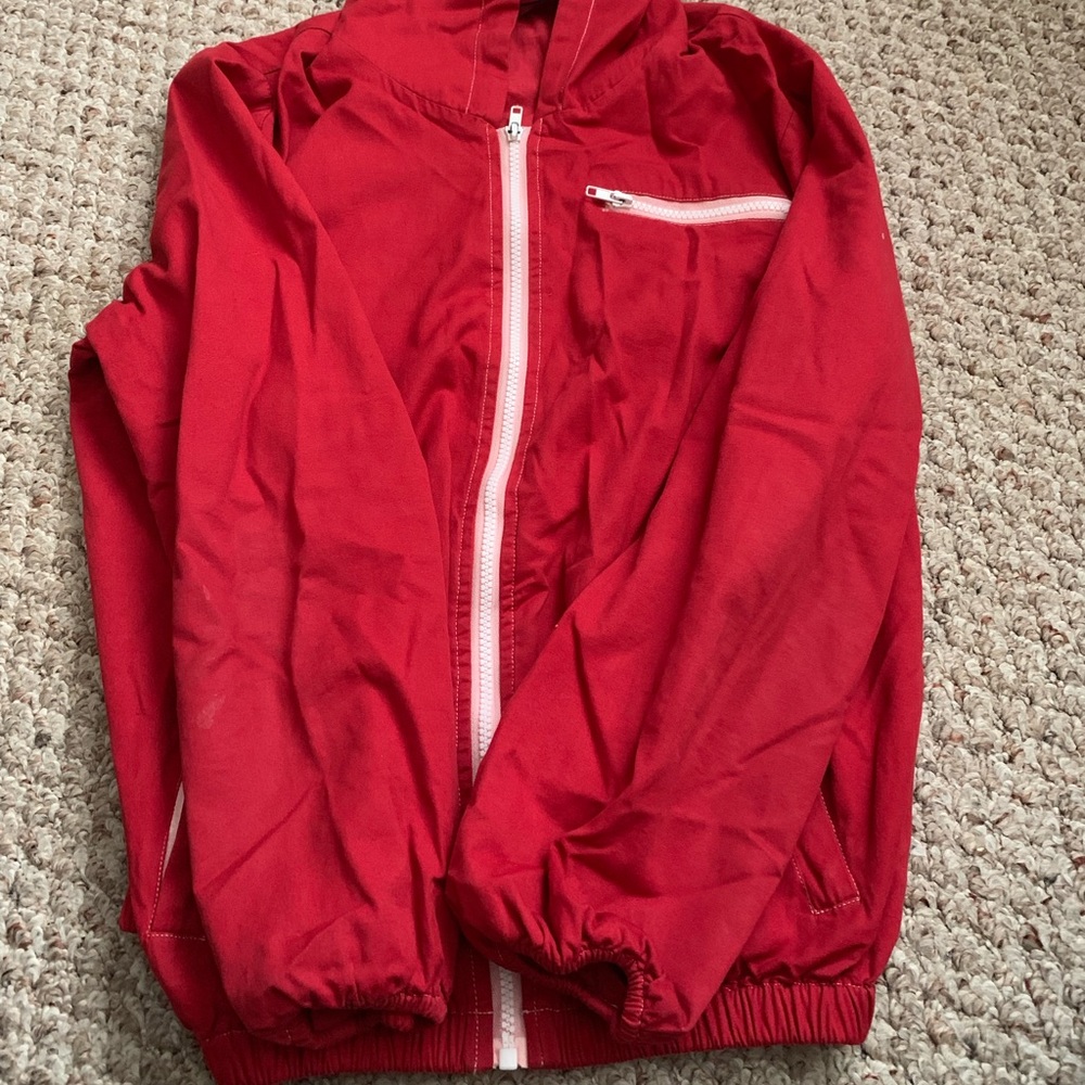 Red Brandy Melville windbreaker Jacket